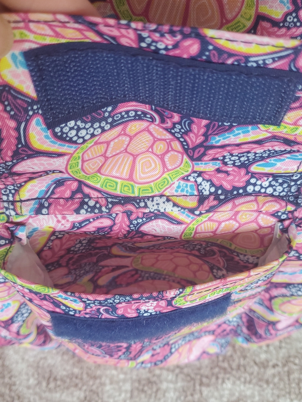 Simply Southern Pink and Purple Sea Turtle Print Sling Backpack. NWOT - Picture 9 of 12